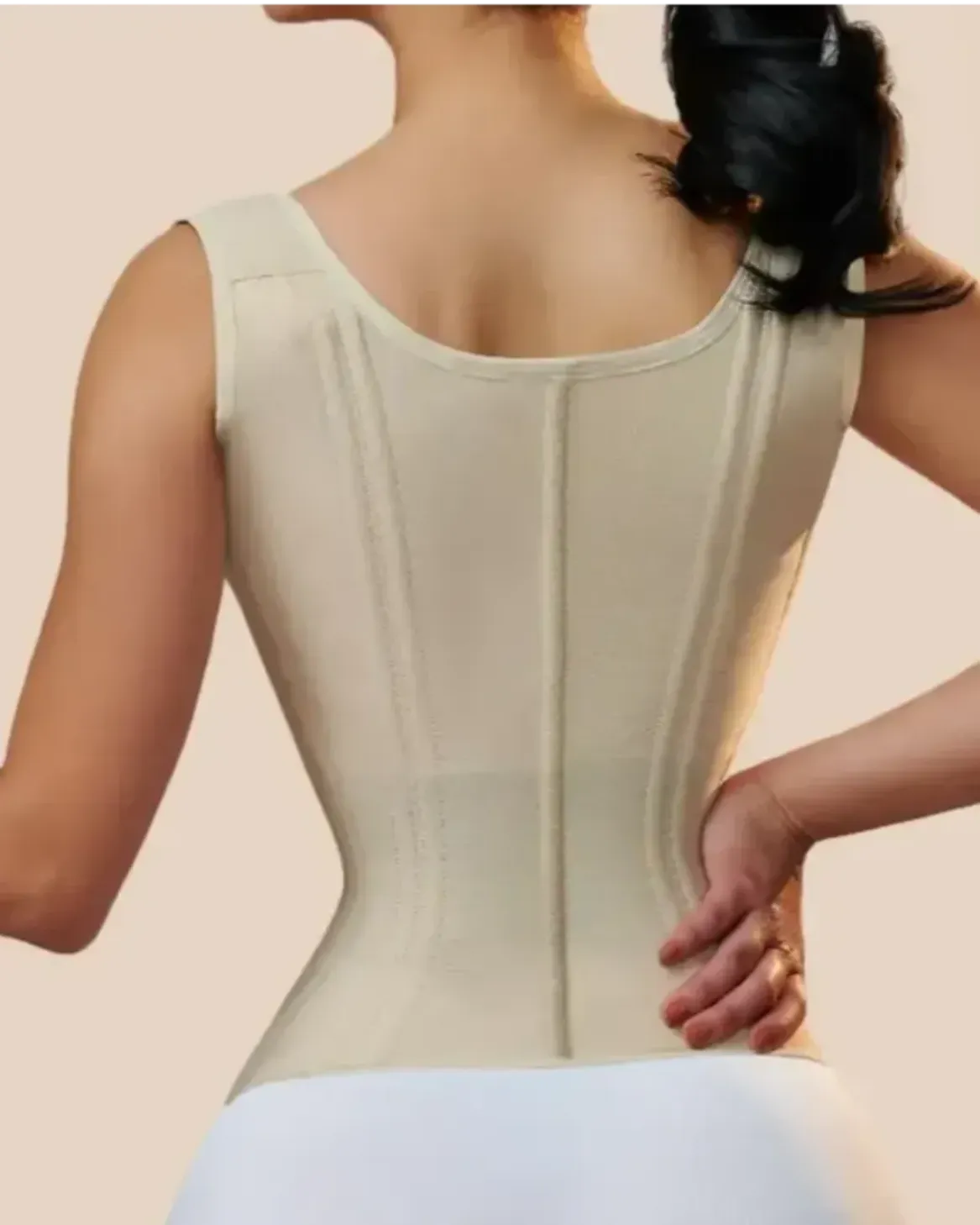 Faja Chaleco Reloj Arena, Ajuste 3 niveles + Cierre, moldeadora y reductora control total de abdomen