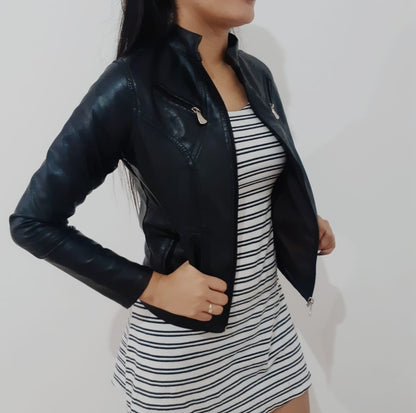 CHAQUETA PARA DAMA DISEÑO CLÁSICA; 3 COLORES (NEGRO, MIEL, VINO)